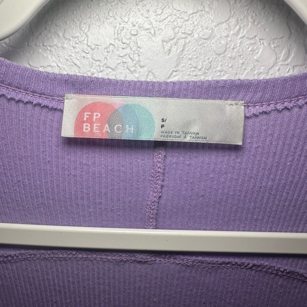 Free People Ribbed Up Maxi Women’s Size Small Lavender Long Cardigan - Picture 6 of 7